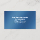Water Drop Loodgieter Service Blauwe Kaart Visitekaartje (Achterkant)