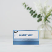 Water Drop Loodgieter Service Blauwe Kaart Visitekaartje (Staand voorkant)