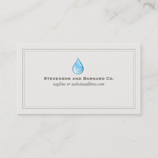 Water Drop Plumber Visitekaartje (Voorkant)