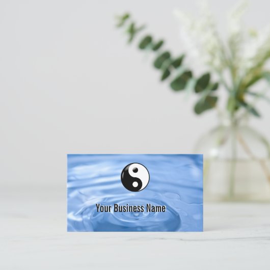 Water Drop Yin Yang Visitekaartje (Staand voorkant)