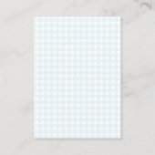 Water Droplets Gingham Baby Shower Books For Baby Informatiekaartje (Achterkant)