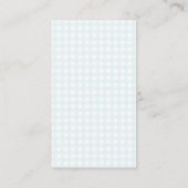 Water Droplets Gingham Baby Shower Diaper Raffle Informatiekaartje (Achterkant)