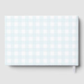 Water Droplets Gingham Boy Baby Shower Gastenboek (Achterkant)