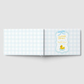 Water Droplets Gingham Boy Baby Shower Gastenboek (Volledig)