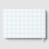 Water Droplets Gingham Boy Baby Shower Gastenboek (Achterkant)