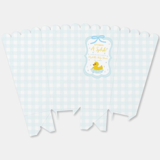 Water Droplets Gingham Boy Baby Shower Thank You Bedankdoosjes (Ongevouwen)