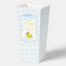 Water Droplets Gingham Boy Baby Shower Thank You Bedankdoosjes