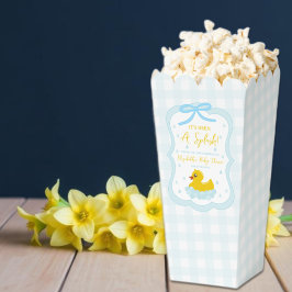 Water Droplets Gingham Boy Baby Shower Thank You Bedankdoosjes