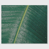 Water droplets on banana leaf cadeaupapier (Vlak)