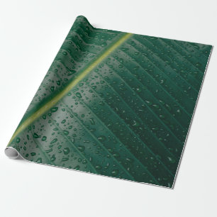 Water droplets on banana leaf cadeaupapier