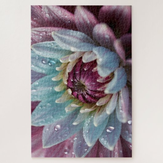Water Droplets on Dahlia Flower Legpuzzel (Verticaal)