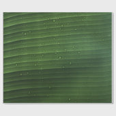 Water droplets on green leaf cadeaupapier (Vlak)