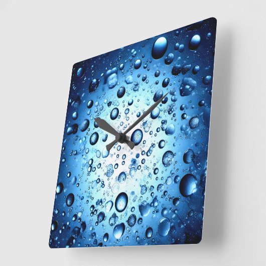 water droplets vierkante klok (Hoek)