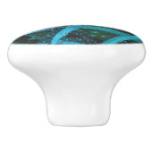 Water Drops Along the Grass Keramische Knop (Zijkant)