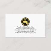 Water Drops Blauwe Laag Gouden Kraan Visitekaartje (Achterkant)