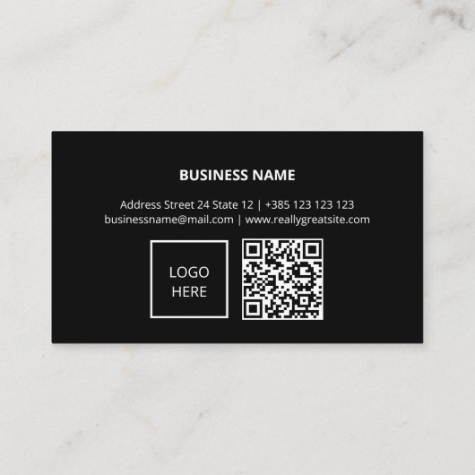 Water Drops Car Wash QR Code Loyalty Kaart (Achterkant)