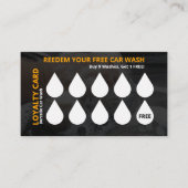 Water Drops Car Wash QR Code Loyalty Kaart (Voorkant)