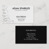 Water Drops Heldere Bubbels Commerciële Reiniging Visitekaartje (Voorkant / Achterkant)