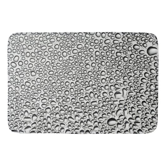 Water Drops op Witte Achtergrond Badmat (Voorkant)