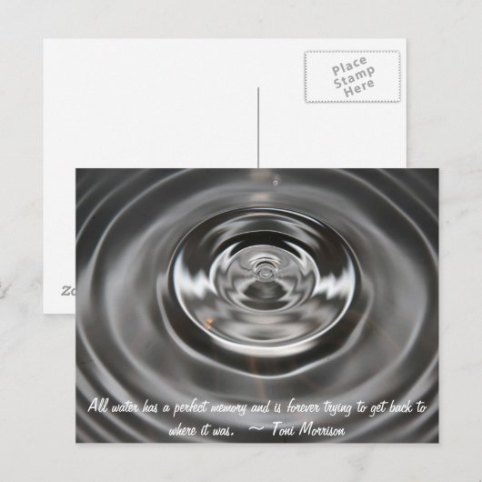 Water Drops & Quotes Briefkaart (Voorkant / Achterkant)