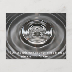 Water Drops & Quotes Briefkaart