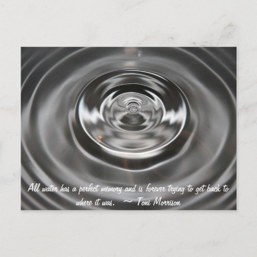 Water Drops & Quotes Briefkaart (Voorkant)