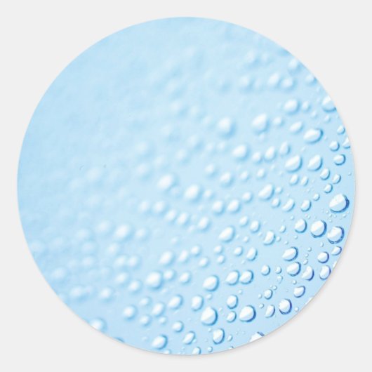 Water Drops Regen Natte Macro Foto Abstract Zomer Ronde Sticker (Voorkant)