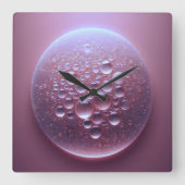 water drops vierkante klok (Voorkant)