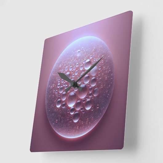 water drops vierkante klok (Hoek)