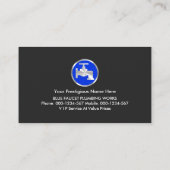 Water Drops Zilveren Pijpleiding Blauwe Kraan Visitekaartje (Achterkant)