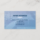 Water druppels druk wassen visitekaartje (Achterkant)