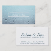 Water druppels salon en spa sjabloon visitekaartje (Voorkant / Achterkant)