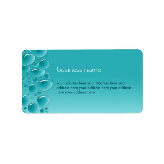 Water druppels verse natte aqua 2 etiket (Voorkant)