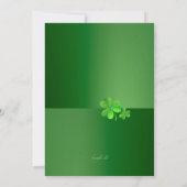 Water druppelt op Shamrocks Photo Invitation Kaart (Achterkant)