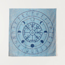Water Element Norse runt Altar Cloth - Tarot Clot Wandkleed