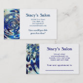 WATER Element Ripple Patroon Afsprakenkaartje (Voorkant / Achterkant)