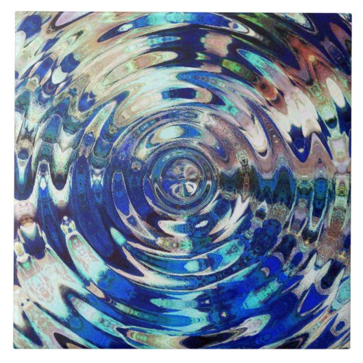 WATER Element Ripple Patroon Tegeltje (Voorkant)
