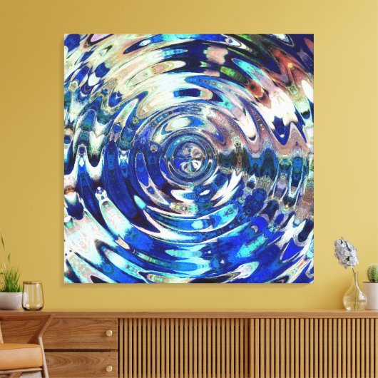 WATER Element Ripple Patroon verpakt canvas print (Insitu (Woonkamer))