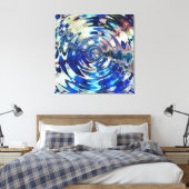 WATER Element Ripple Patroon verpakt canvas print (Insitu (Slaapkamer))