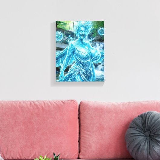 Water Elementaal Canvas Afdruk (Insitu (Woonkamer))