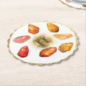 *~* Water Emoto Sacraal Chakra AP64 Papier Onderze Kartonnen Onderzetters (Gekanteld)