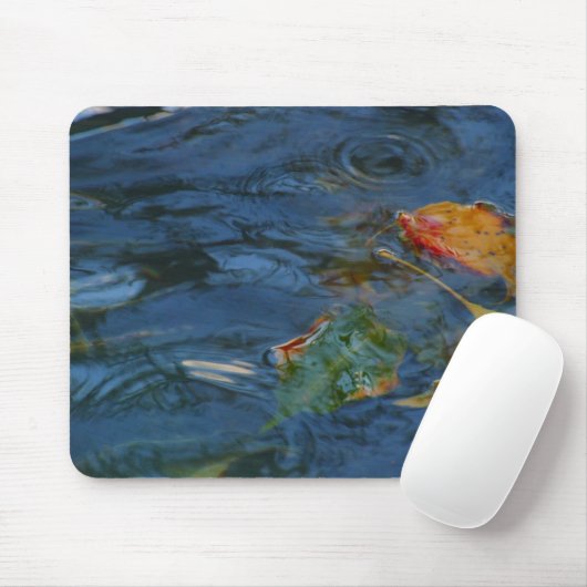 Water en bladeren Mousepad Muismat (Met muis)