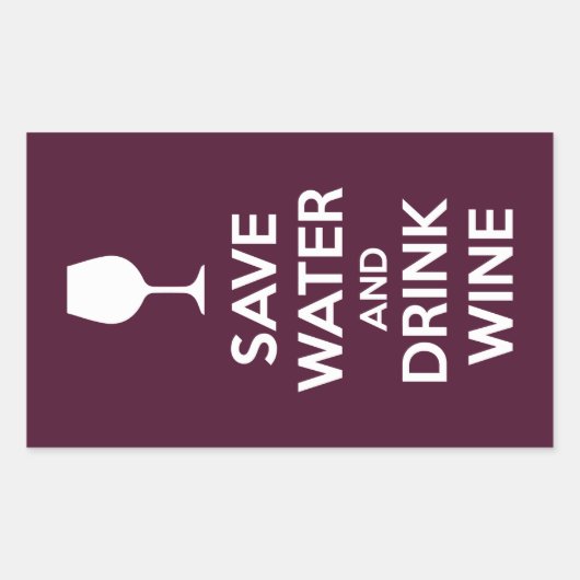 Water en Drink besparen Rechthoekige Sticker (Voorkant)