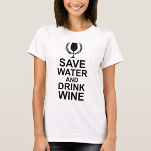 Water en Drink besparen T-shirt