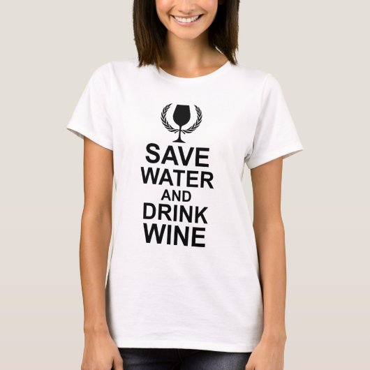 Water en Drink besparen T-shirt (Voorkant)