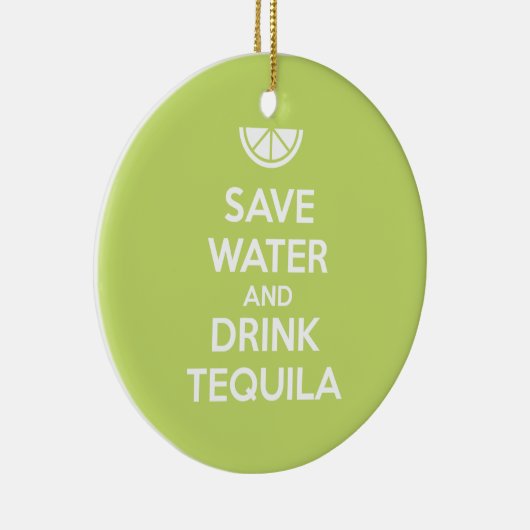 Water en Drink in Tequila opslaan Keramisch Ornament (Rechts)