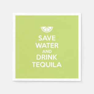 Water en Drink in Tequila opslaan Servetten