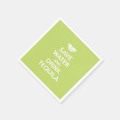 Water en Drink in Tequila opslaan Servetten (Hoek)