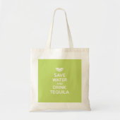 Water en Drink in Tequila opslaan Tote Bag (Voorkant)