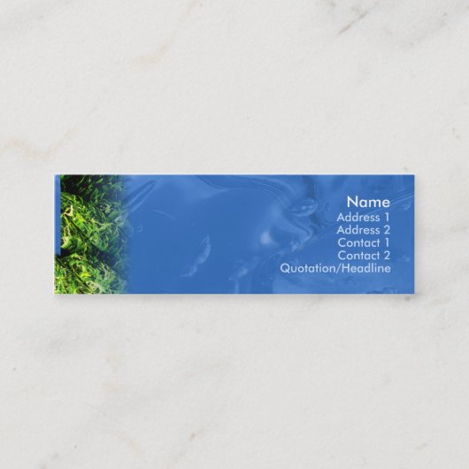 Water en gras - Skinny Mini Visitekaartje (Voorkant)